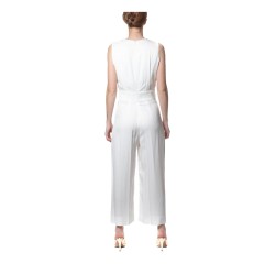 Gattinoni TU102000U23 Tuta 9/10 Scollo Incrociato con Tasche Francesi Bianco  2