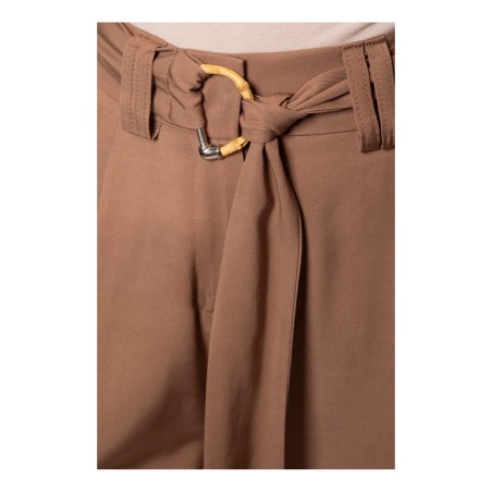 Gattinoni PA258A01U23 Donna Bermuda con Pincess e Cintura Elemental Brown