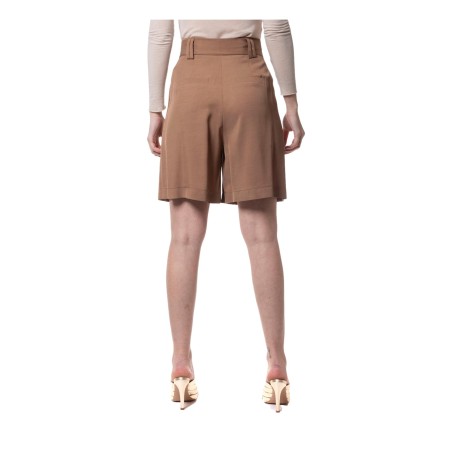 Gattinoni PA258A01U23 Donna Bermuda con Pincess e Cintura Elemental Brown
