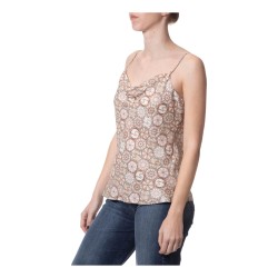 Gattinoni TO049A03FAC Donna Top Scollo Cappuccio White Queen Nude 2