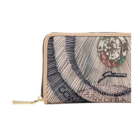 Gattinoni Planetarium BIGPL6454WPQ003 L Zip Wallet Watercolor Beige