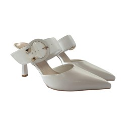 Love to Love Gai Mattiolo BET-2 Decollete Scalzato con Tacco Alto Bianco