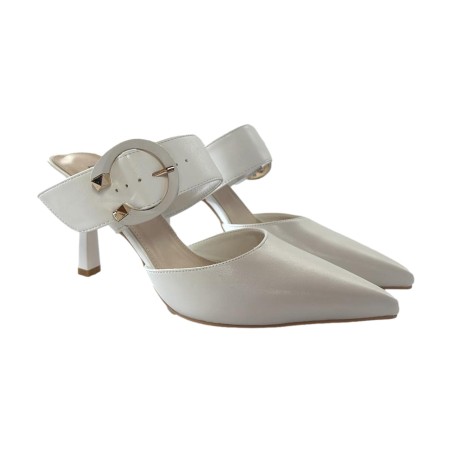 Love to Love Gai Mattiolo BET-2 Decollete Scalzato con Tacco Alto Bianco