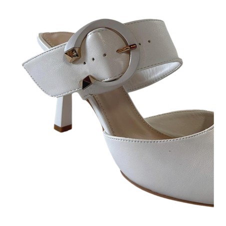 Love to Love Gai Mattiolo BET-2 Decollete Scalzato con Tacco Alto Bianco