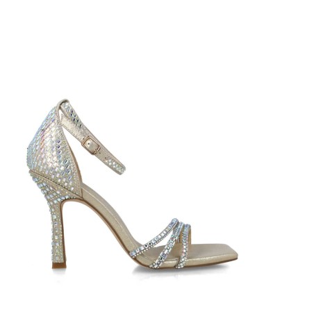 Menbur 24736 Sandali Donna con Cinturino Lurex Oro