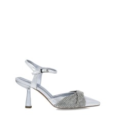 Menbur 24705 Décolleté Donna con Cinturino Lurex Argento 