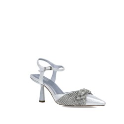 Menbur 24705 Décolleté Donna con Cinturino Lurex Argento  2