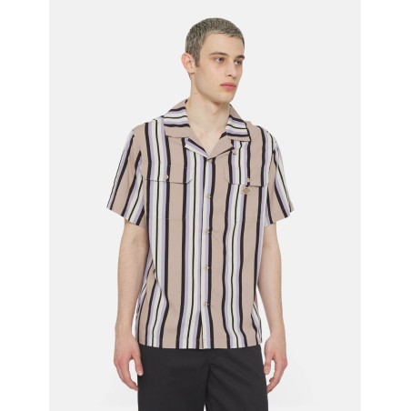 Dickies Forest Shirt Camicia Manica Corta Misto Cotone Uomo Viola 