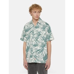 Dickies Max Medows Shirt Camicia Manica Corta Misto Cotone Uomo Verde 