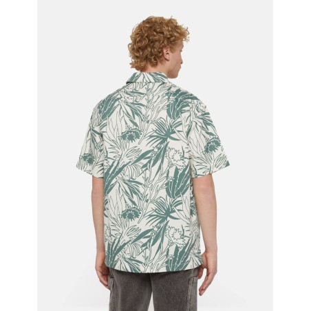 Dickies Max Medows Shirt Camicia Manica Corta Misto Cotone Uomo Verde 
