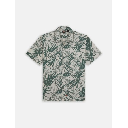 Dickies Max Medows Shirt Camicia Manica Corta Misto Cotone Uomo Verde 