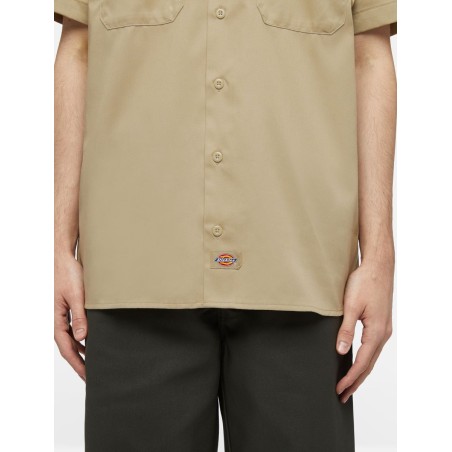 Dickies WORK SHIRT SS REC Camicia Manica Corta Misto Cotone Uomo Khaki