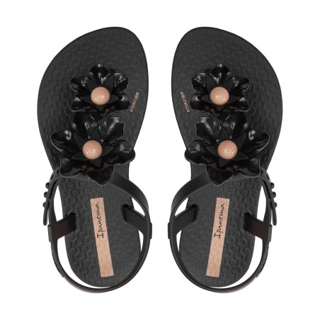 Ipanema Class Flower 83586 Sandalo Infradito con Cinturino e Dettaglio Floreale Bambina Black