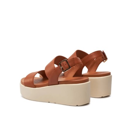 Geox D XAND VIT.LISCIO Sandali Donna In Vera Pelle Con Cinturino Cuoio