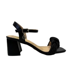 Gold & Gold GP666 Scarpe Sandali Donna con Cinturino Nero