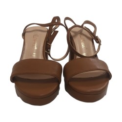 SARA LOPEZ SA319CU Sandali Con Tacco Cuoio 2
