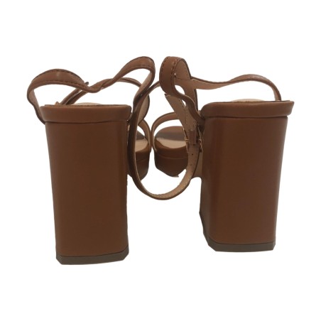 SARA LOPEZ SA319CU Sandali Con Tacco Cuoio