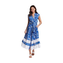 Iconique IC24 064 Iris Maxi Shirt Dress Indaco