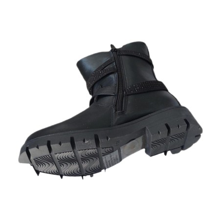 Melania M22243 Stivaletti Bambina Con Cerniera Laterale Nero