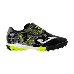 JOMA SCJW2401TFV SUPER COPA JR TURF Scarpe Da Calcio Bimbo Con Strappo Black/Yellow