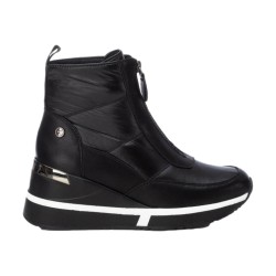 XTI 143079 Scarpe Donna Stivaletti Zip Anteriore con Zeppa Nero