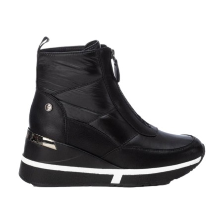XTI 143079 Scarpe Donna Stivaletti Zip Anteriore con Zeppa Nero