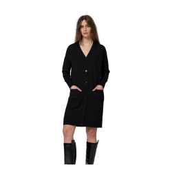 Gattinoni GK04 Cardigan Basic Donna con Scollo a V Lungo Nero 2