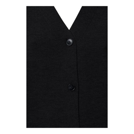 Gattinoni GK04 Cardigan Basic Donna con Scollo a V Lungo Nero