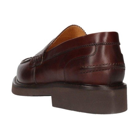 EXTON 442 Mocassini College in Vera Pelle Vienna Brown