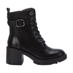 Carmela 161901 Anfibi Con Tacco Medio Stringate Con Zip Laterale Nero