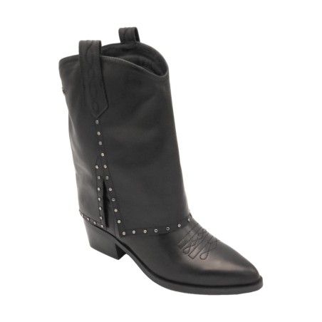 Carmela 161961 Stivaletti Camperos Donna Tacco Medio Nero