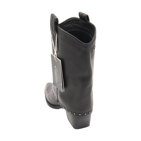 Carmela 161961 Stivaletti Camperos Donna Tacco Medio Nero