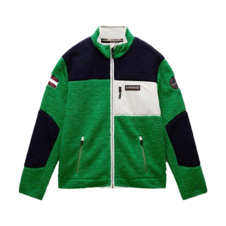 Napapijri YUPIK FZ 3 Giacca Uomo Sherpa Green Kelly