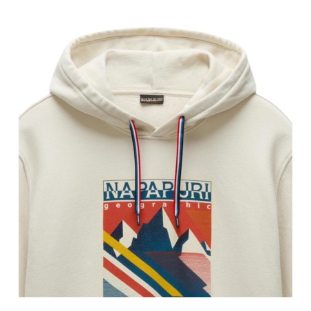 Napapijri NP0A4I53N1J1 B-PORTALET H Felpa Uomo Con Cappuccio Beige Dimity