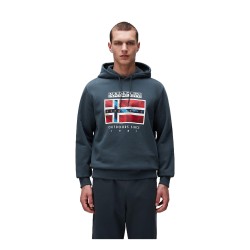 Napapijri NP0A4IBDG1S1 B-DOREES H Felpa Uomo Con Cappuccio Cotone Felpato Green Urban